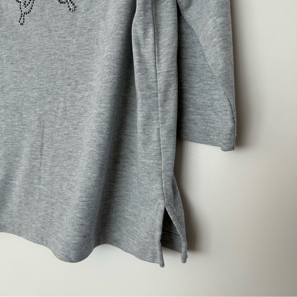 Alfred Dunner Butterfly Rhinestone Blouse - Picture 5 of 12